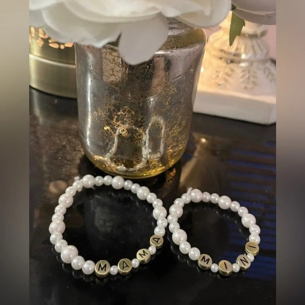 MAMA &‎ mini pearl Bracelet set